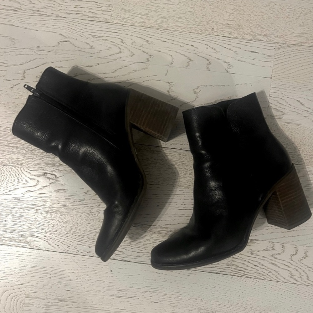 Leather Heeled Designer Boots by Lucky Brand